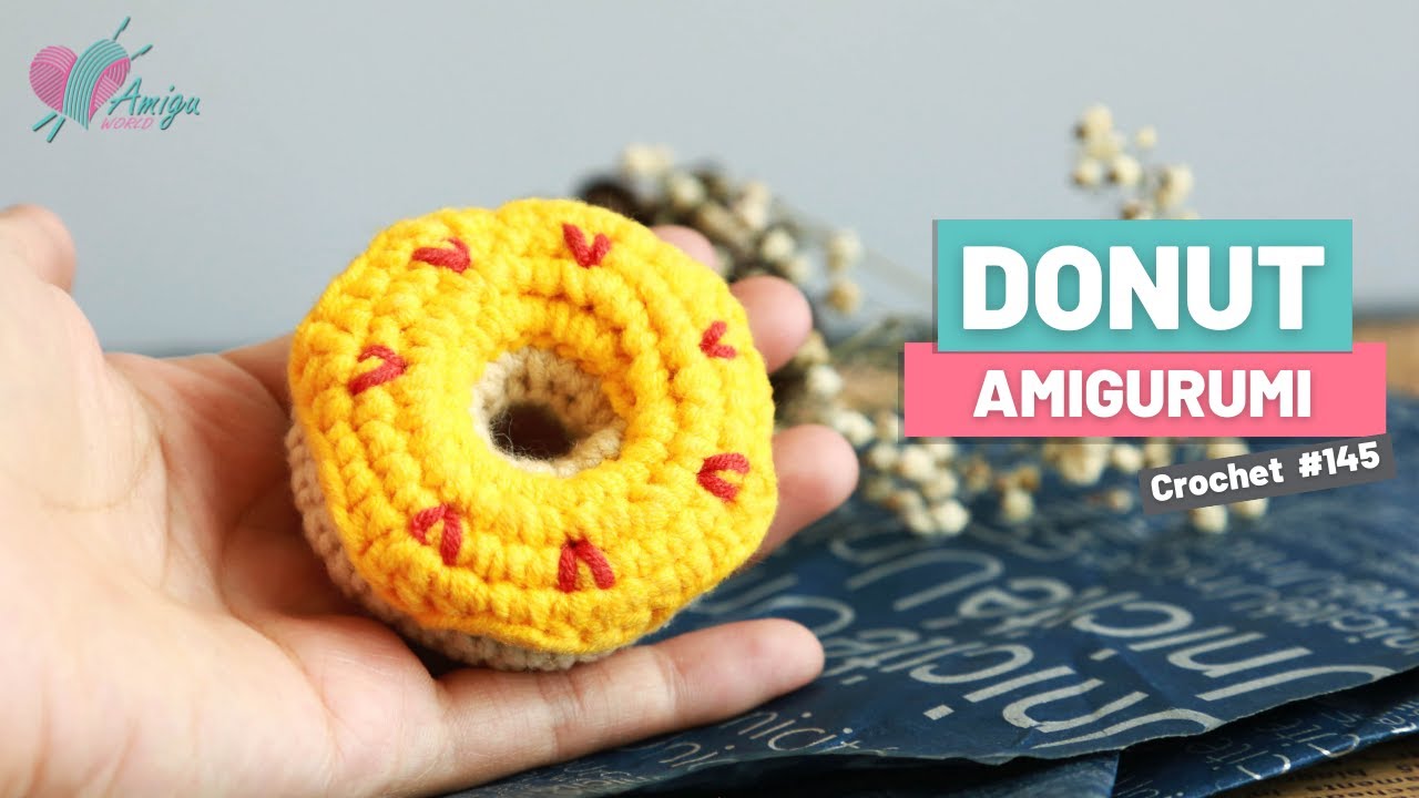 #145 | Crochet Donut amigurumi Pattern | Crochet Amigurumi Cake | Easy & Fast Tutorial | AmiguWorld
