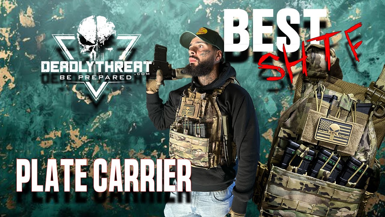 Best SHTF Plate Carrier!!! (ON A BUDGET) Deadly Threat Body Armor