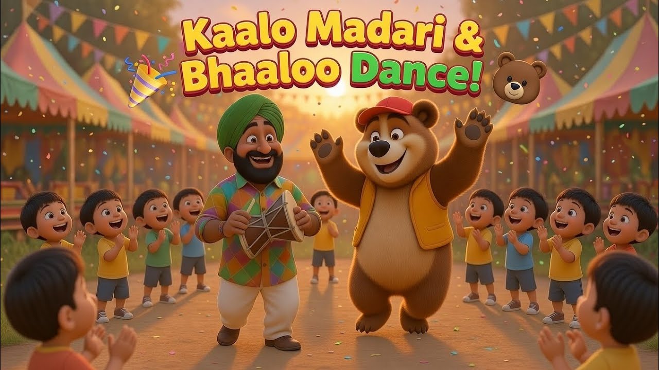 Kalu Madari Aaya 🐻 | Hindi Nursery Rhymes for Kids | Funny Cartoon rhyme