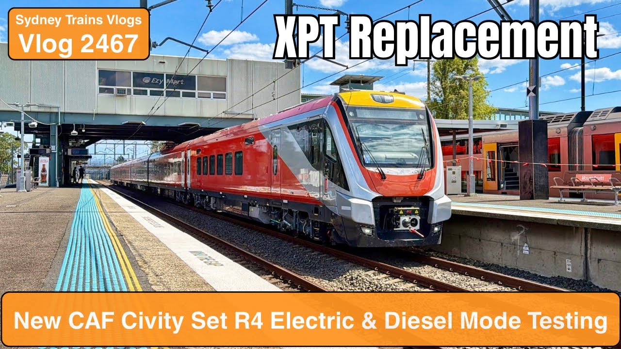 Видеоблог Sydney Trains 2467: Тестирование нового двухрежимного поезда CAF Civity BiMode Set R4 в...