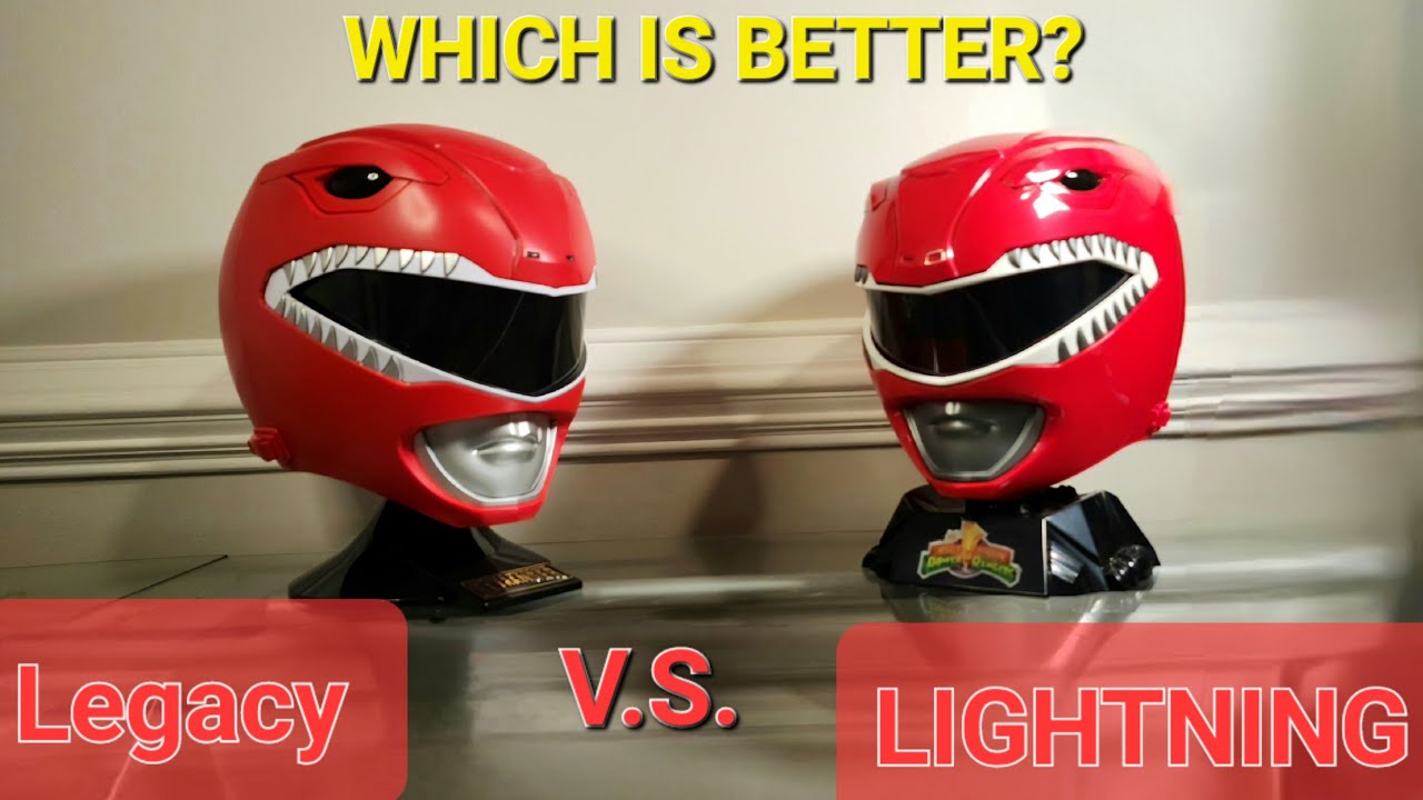 Power Rangers Lightning/Legacy Collection Mighty Morphin Red Ranger Helmets, Comparison and Review