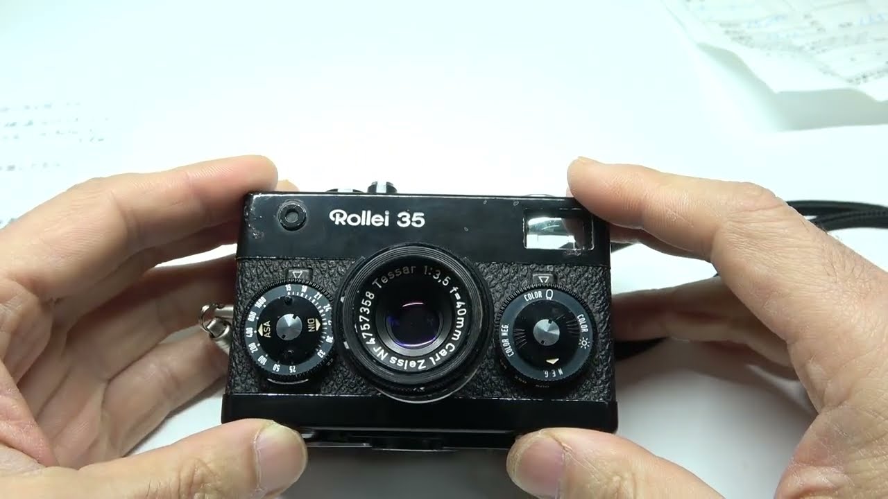 Rollei 35 Tessar ローライ テッサー 40mmF3.5 3.5/40 ブラック 黒 スキヤカメラOH済 + ロングストラップ