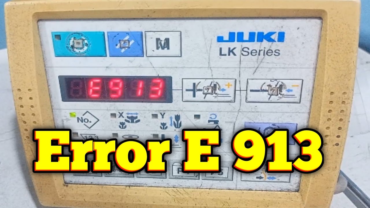 Juki button & Barrack  machine Error 913 How to error 913 remove Juki 1903A SS Sewing Machine