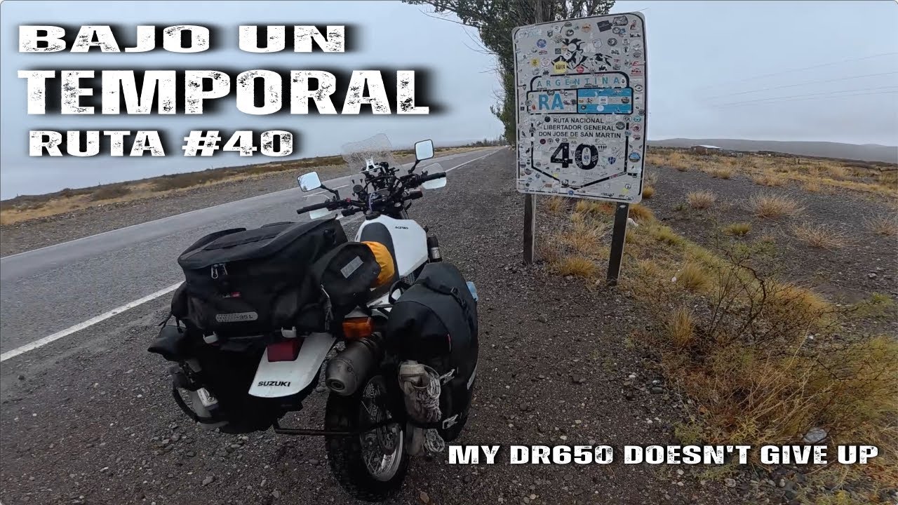 Buscando la RUTA 40 💨 ¡Bajo un DILUVIO! 🌧️ en mi DR650 (Cap 1)