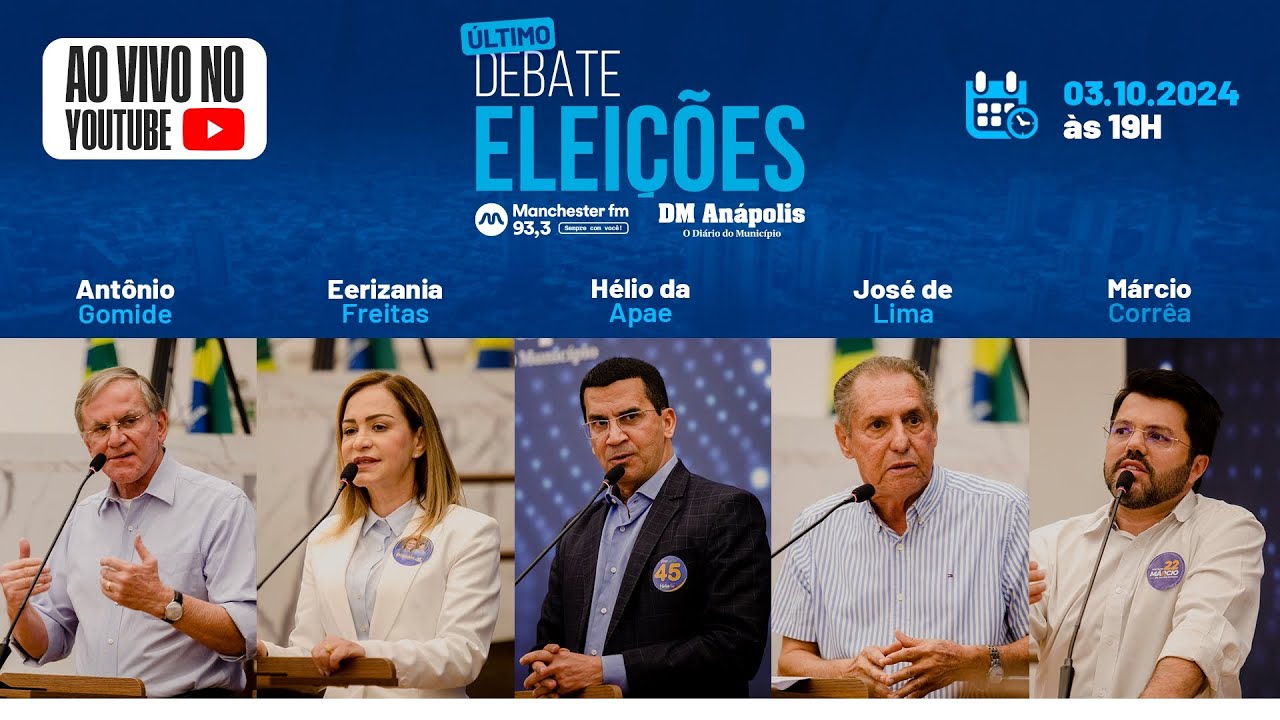 ÚLTIMO DEBATE ELEIÇÕES 2024 PARA PREFEITURA DE ANÁPOLIS - GO