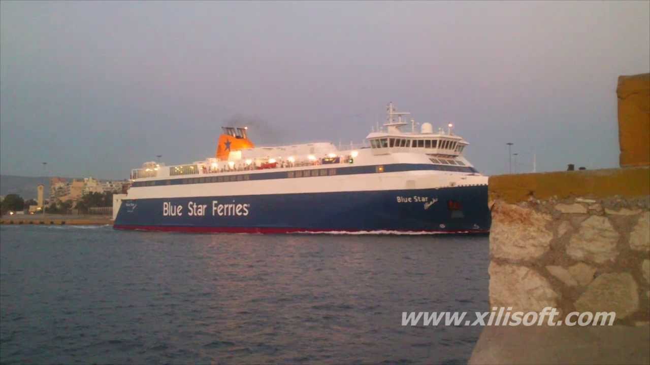 Ships departuring from the port of Piraeus-Greece.