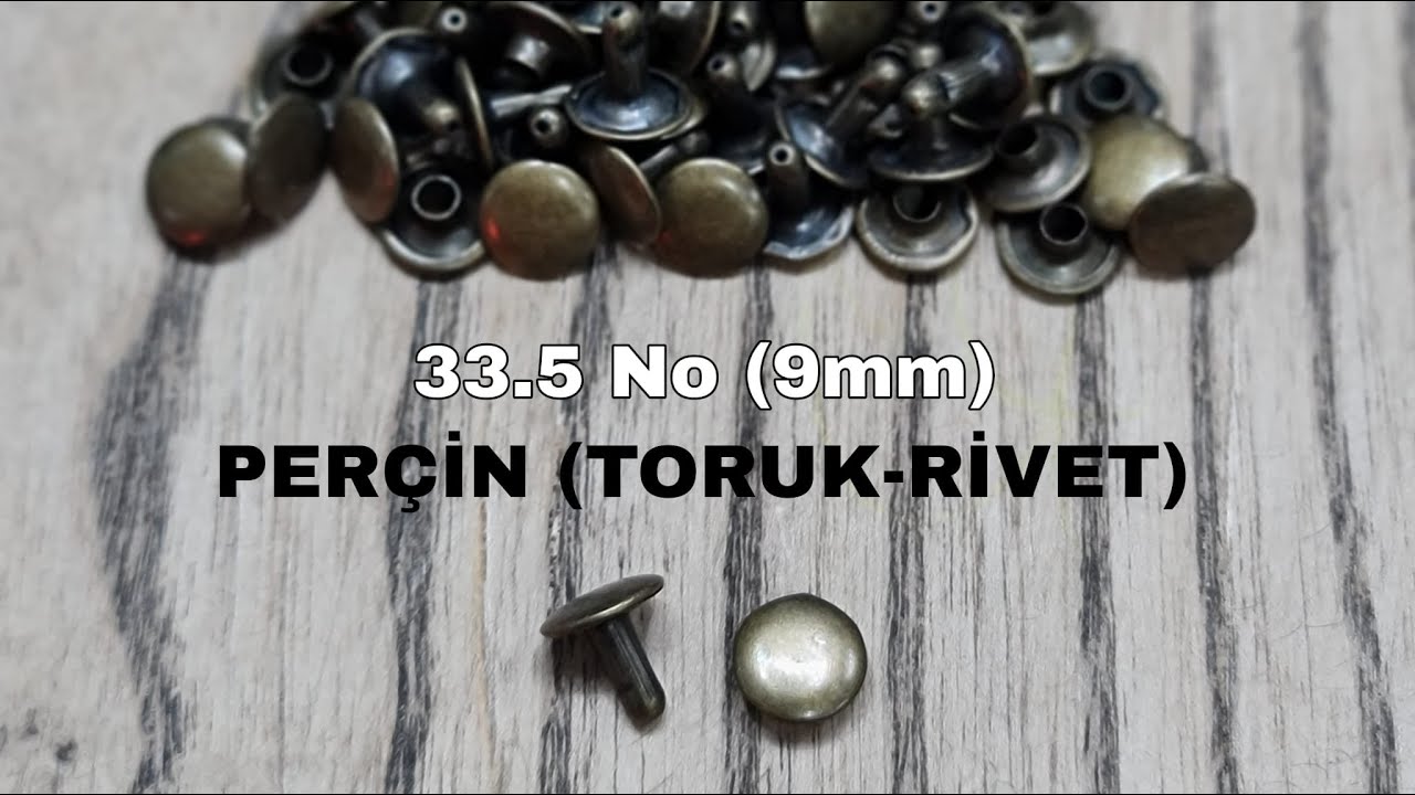 TULUMBA PRES KULLANIMI VE 33.5 NUMARA PERÇİN (RİVET - TORUK) KALIBI VİDEOSU