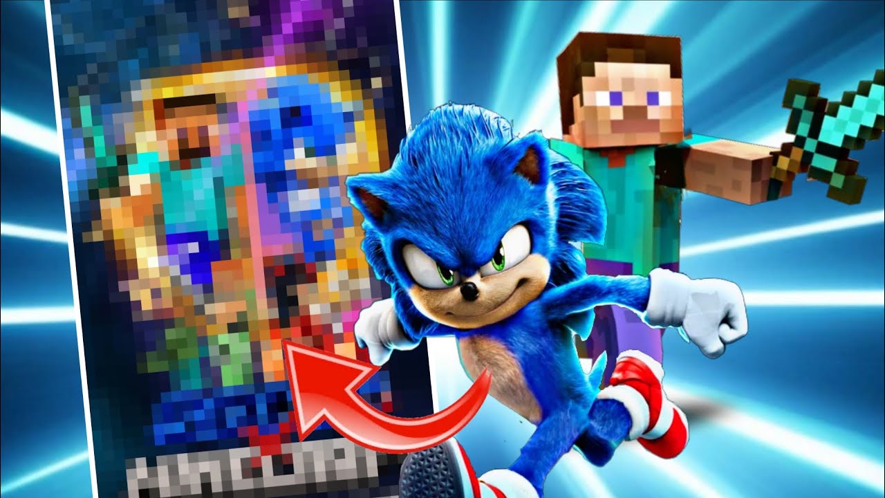 Making a custom Sonic X Minecraft Movie poster crossover (Fan poster) - Sonic 492