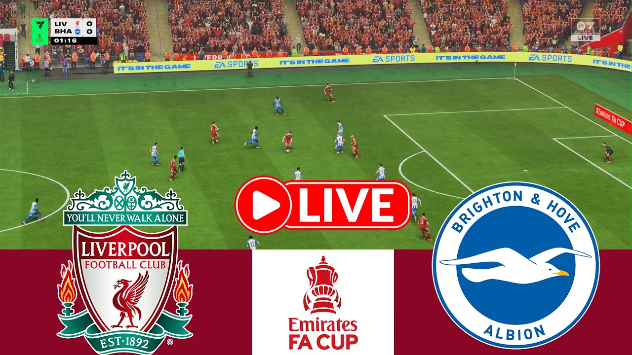 LIVE Liverpool vs Brighton & Hove Albion | Premier League 2026 | FC 26 PS5 Realistic Gameplay