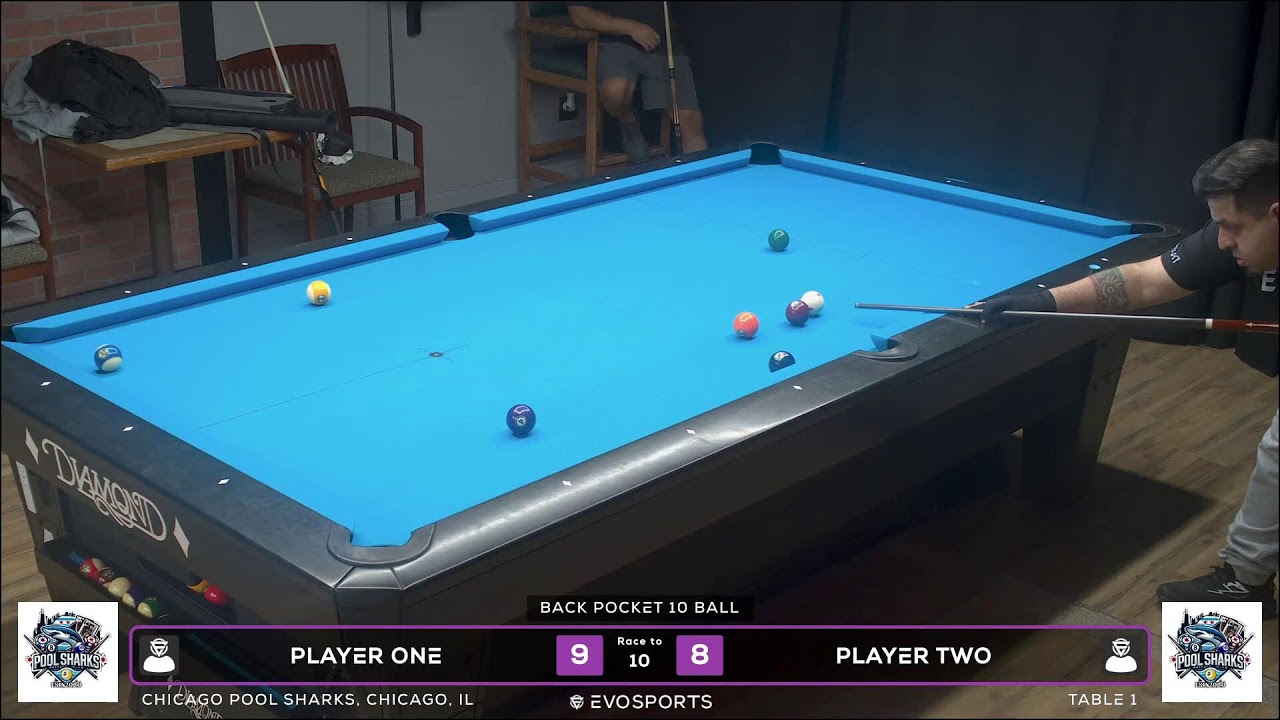 PLAYER ONE vs PLAYER TWO - CHICAGO POOL SHARKS - TABLE 1 | EvoSports