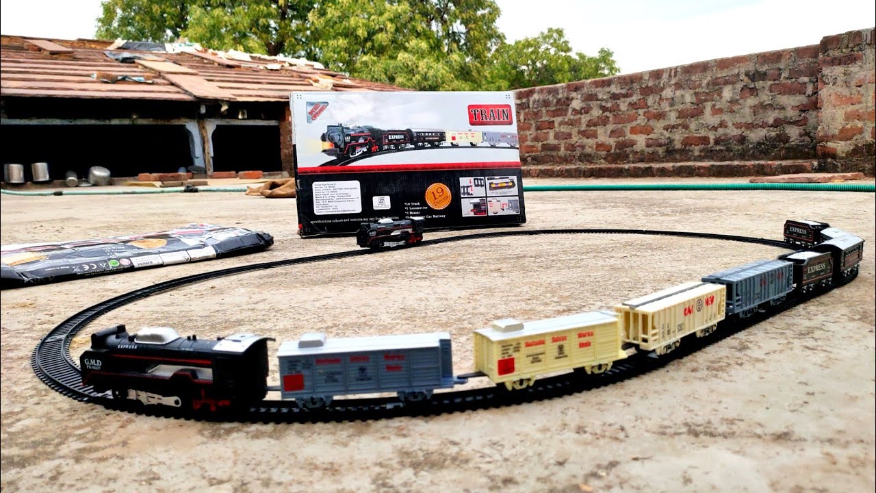 Indian big train play set|| 2 train with 1 Track