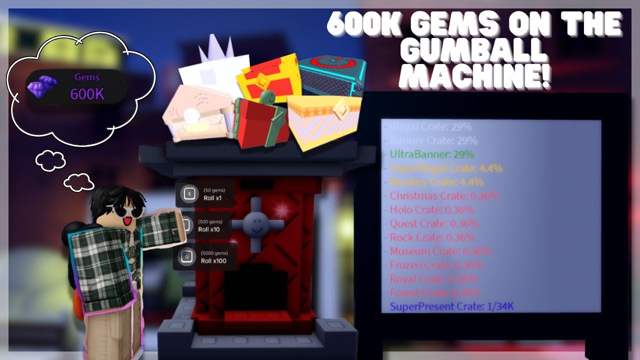 600K GEMS SPENT ON GUMBALL MACHINE! | BALL TOWER DEFENSE