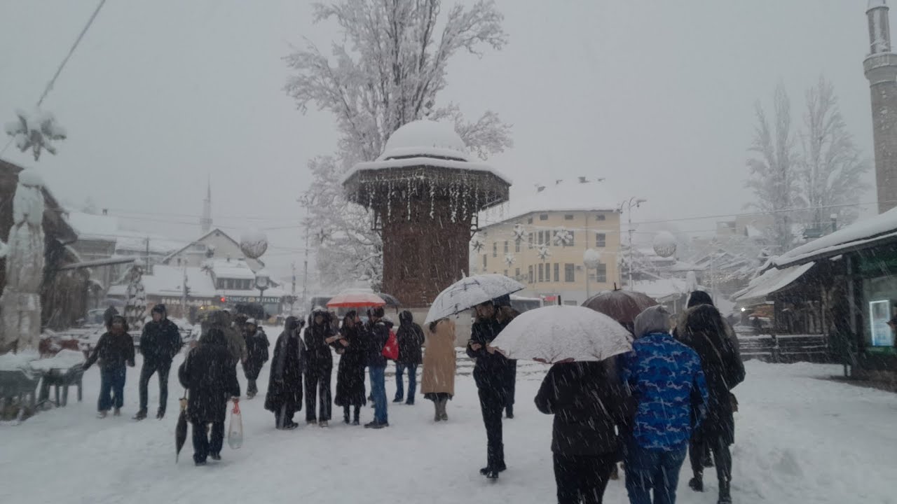 ❄️Snijeg u Sarajevu❄️ 04.01.2026.☃️ idilična šetnja Emirove priče 