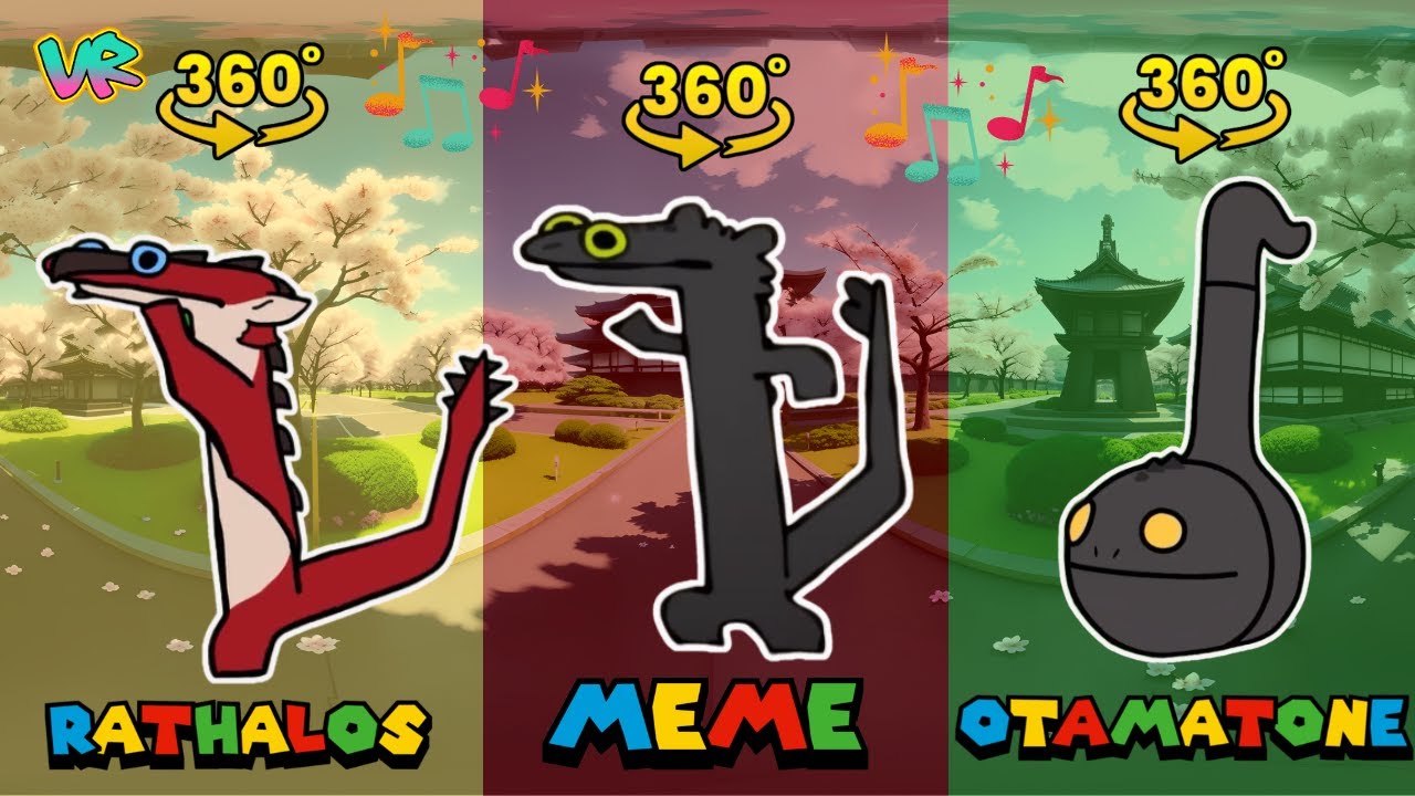 Toothless dancing Meme VS Rathalos VS Otamatone || Dance VR 360