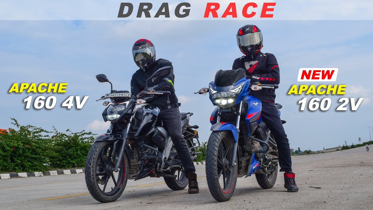 2022 Apache 160 2V vs Apache 160 4V : Drag Race | Top End Race Battle | Old is always Gold !!!
