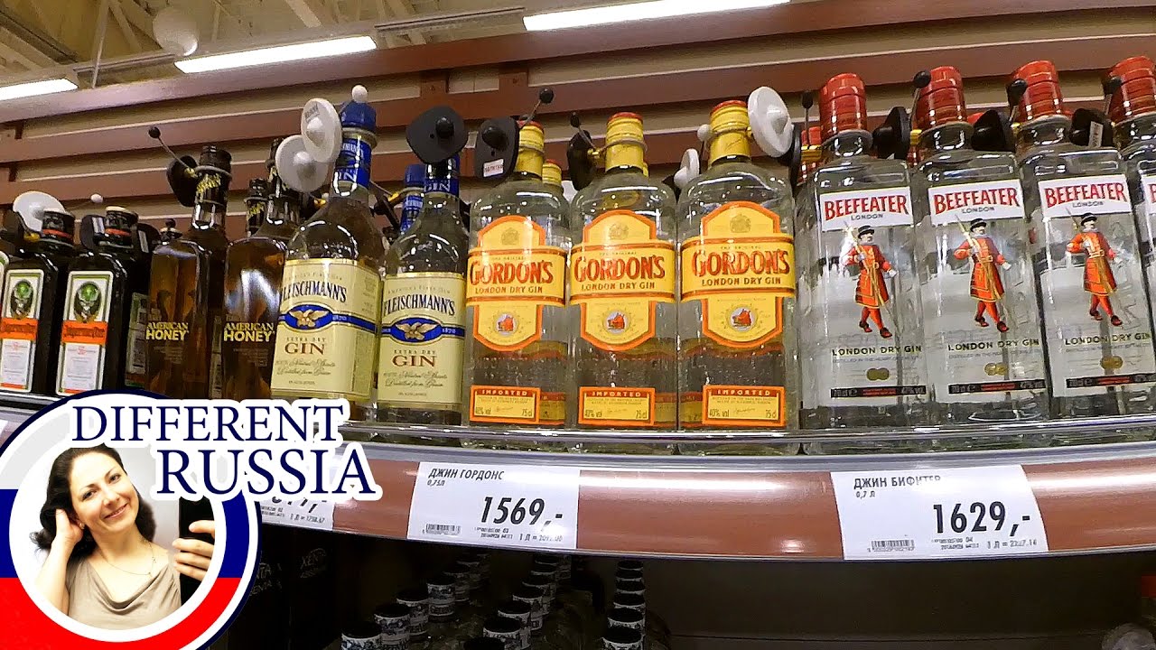 New Year 2017:  Аlcohol Prices in a Big Russian Supermarket on Different Russia Channel