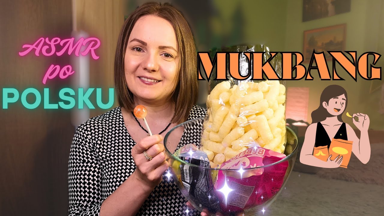 ASMR po polsku MUKBANG 🧃🍭🥪(eating sounds/crunching/chewing/drinking/biting/smacking)