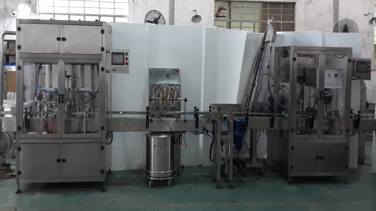 thick sauce honey ketchup glass bottle jars bottle washing filling linear vacuum capping machines