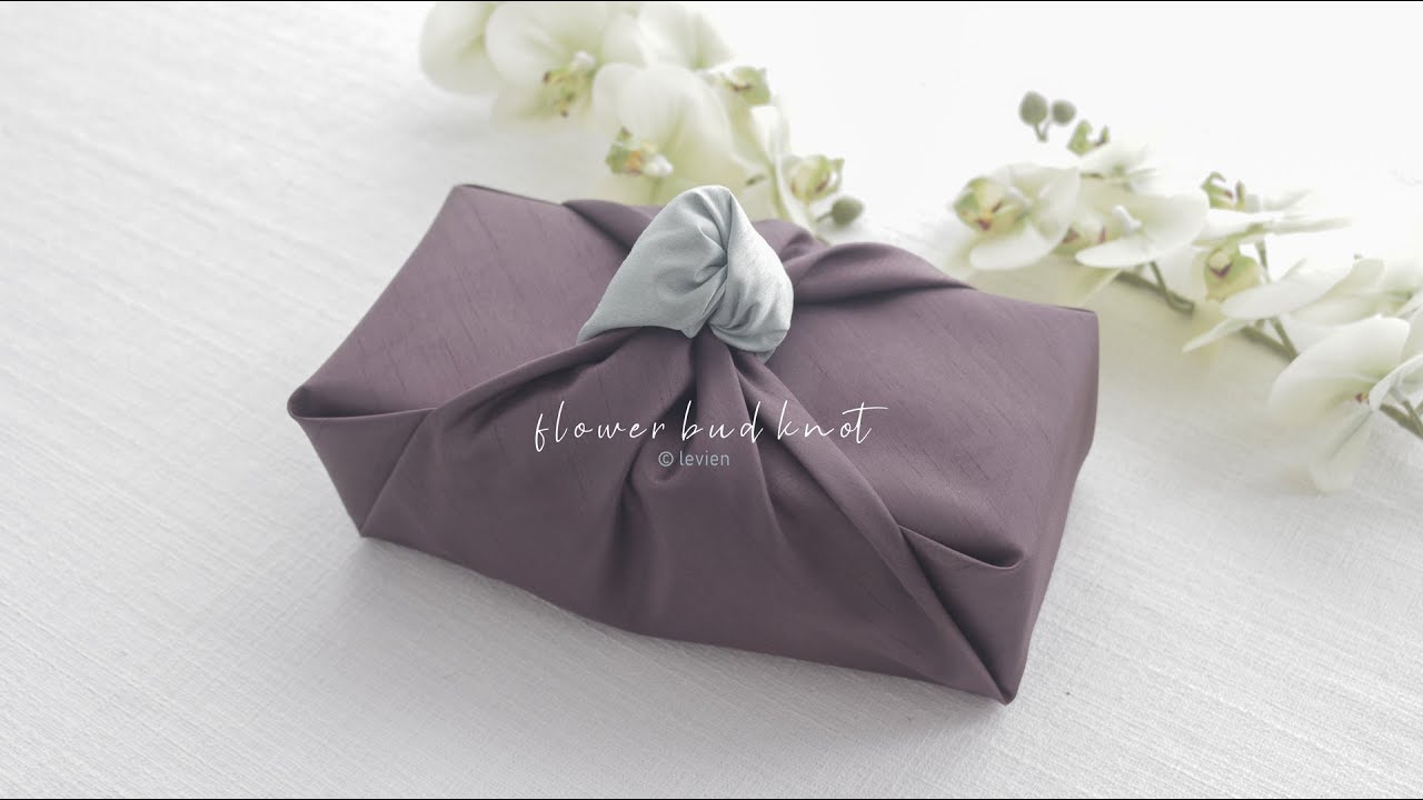 ENG l 핵쉬운 심플, 우아한 꽃봉오리 매듭 보자기포장 #bojagi_wrapping #fabric_wrapping #korea_culture