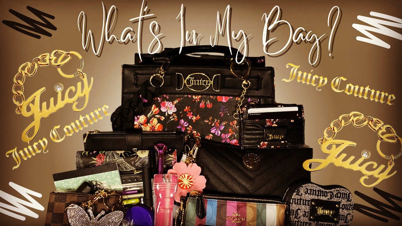 What’s In My Juicy Couture Floral Satchel Bag | First WIMB Video | Shaé Marie 💕👜