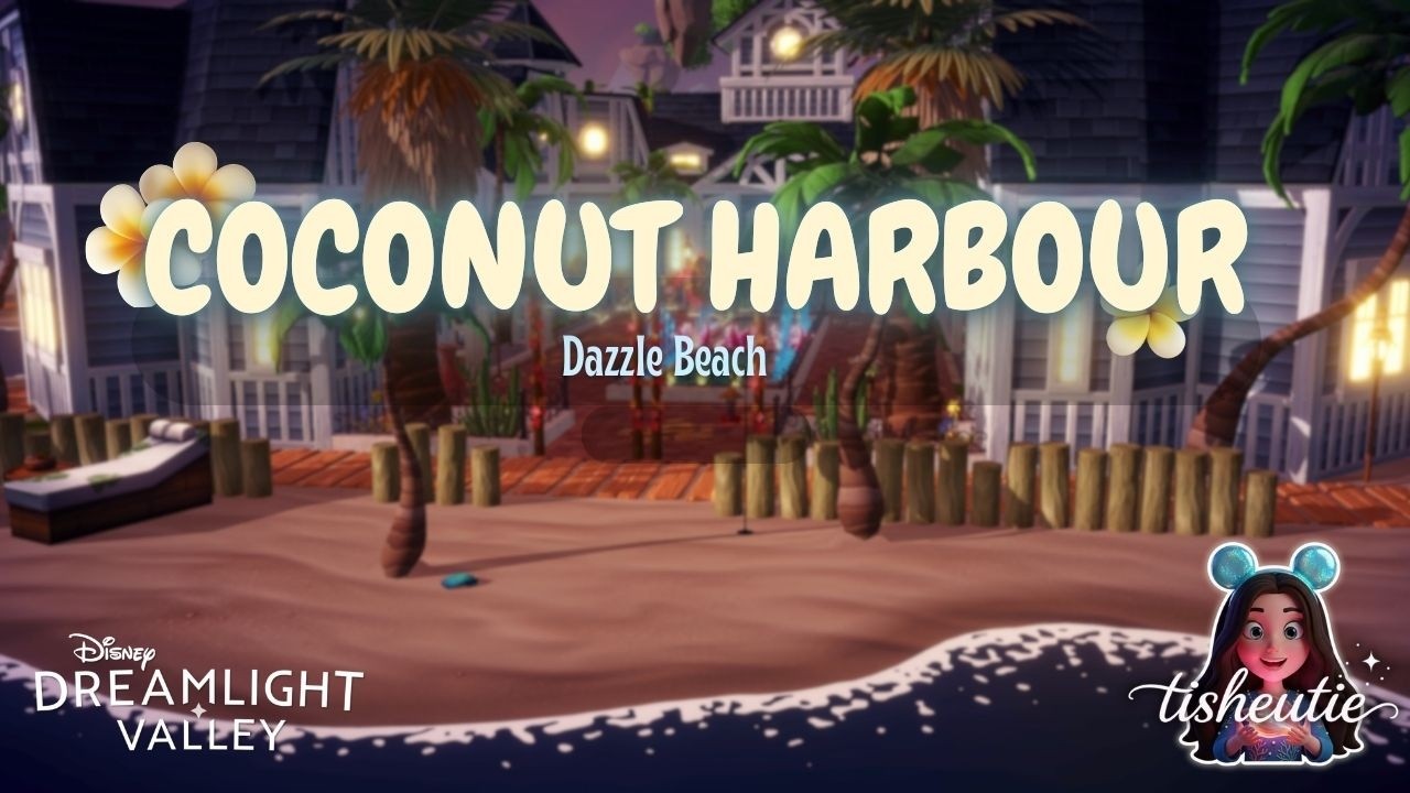 Coconut Harbour 🌴 | Dazzle Beach Speedbuild | Disney Dreamlight Valley (Seaside Getaway Bundle)