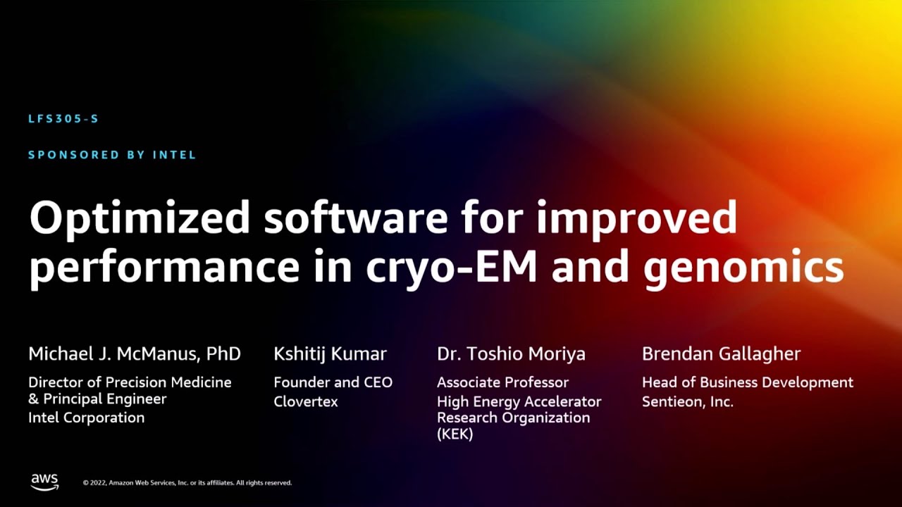 AWS re:Invent 2022 - Optimized software for improved performance in cryo-EM and genomics (LFS305-S)