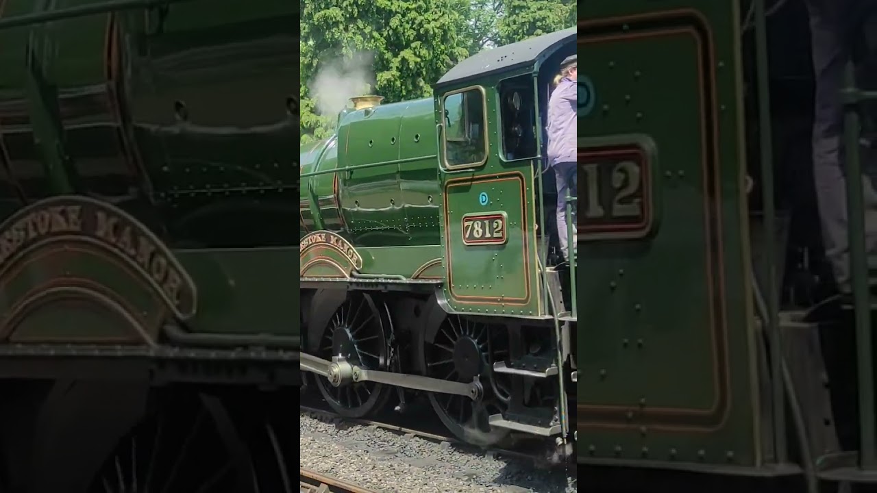 Manor Class no. 7812 'Erlestoke Manor' coupling to formation at Byshops Lydeard