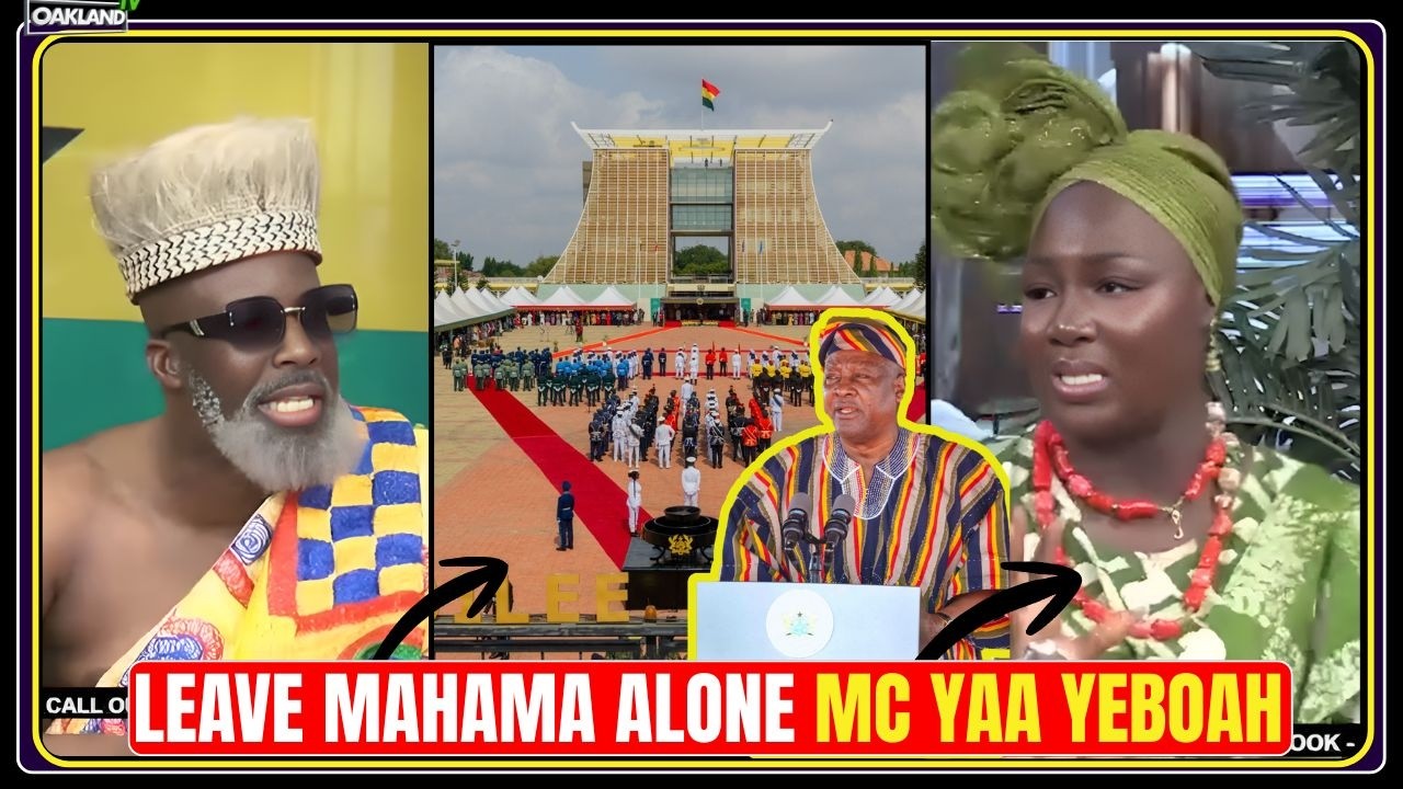 “Leave Mahama Alone!” 🔥 Prophet Kumchacha clashes with MC Yaa Yeboah on UTV during heated debate.