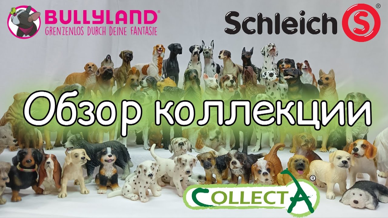 ОБЗОР/Все мои собаки/schleich, collecta, bullyland, mojo, papo