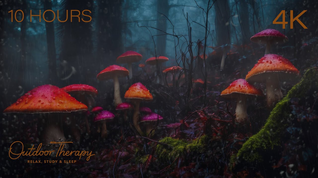 10 Hours of Rain & Thunder in the Enchanted Forest | RELAX | STUDY | SLEEP |  Thunderstorm Sounds
