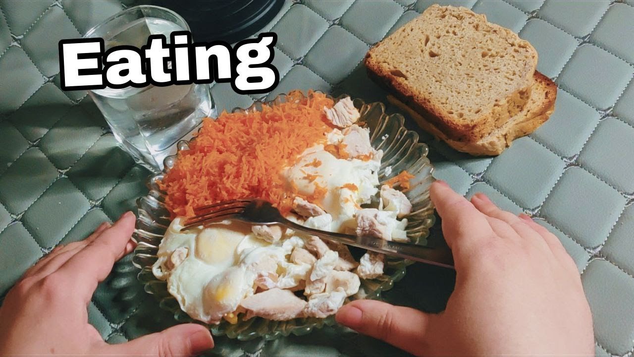 Аппетитный ИТИНГ 🥕АСМР🥕 Ем блюдо на пару диетическое | Asmr eating