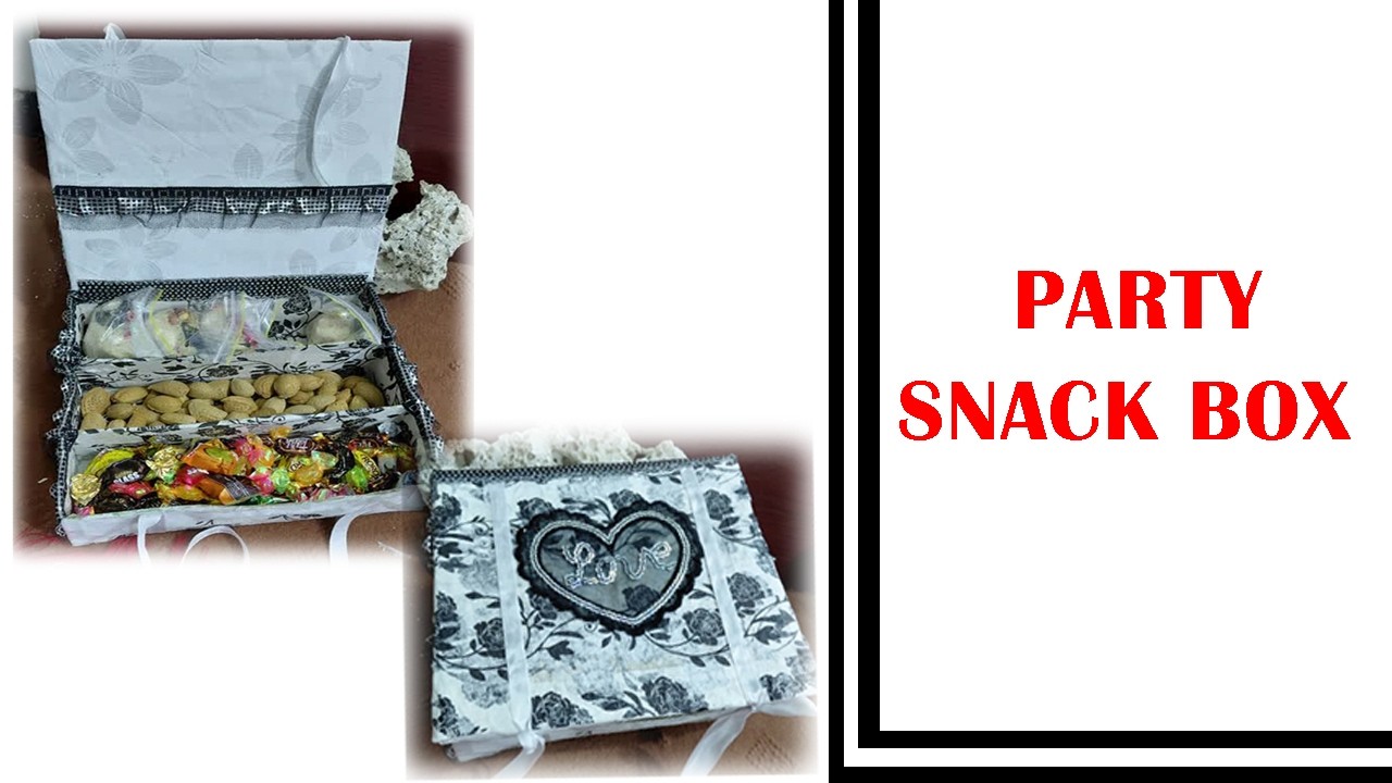 “DIY Party Snack Box from Cardboard 🍬✨  Easy Organizer with Lid”