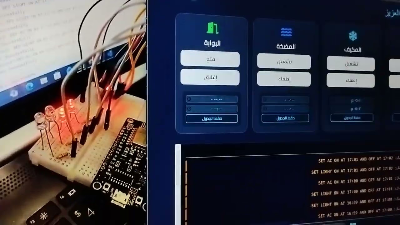 مشروع تحكم ذكي بالمنزل في منكقة في العالم بساتخدام متحكم esp  وسيرڤر Mqtt