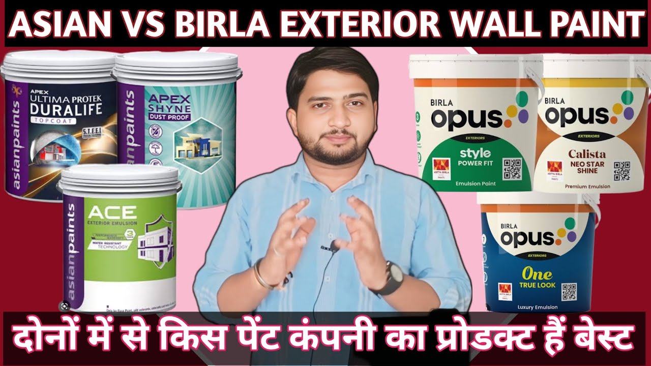 ASIAN VS BIRLA OPUS PAINTS || EXTERIOR  EMULSION PAINT || #thepaintguru #birlaopus