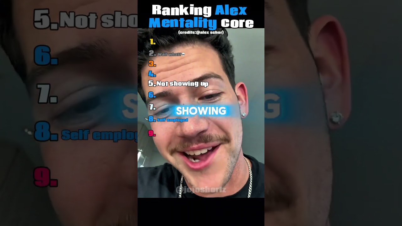 Ranking Alex Schor mentality core #shorts