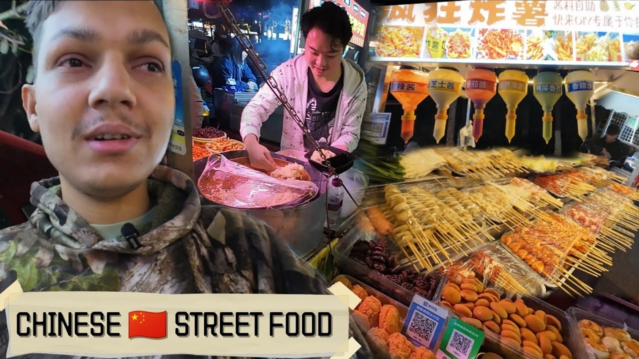 Trying Chinese food 🇨🇳🥵🔥|| Street food || Nomad Nepali