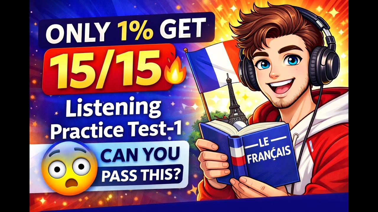 French Listening Practice#1 | A1 and A2 Beginner French Test with Answers
