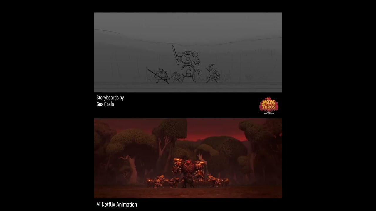 Maya and the three storyboard
