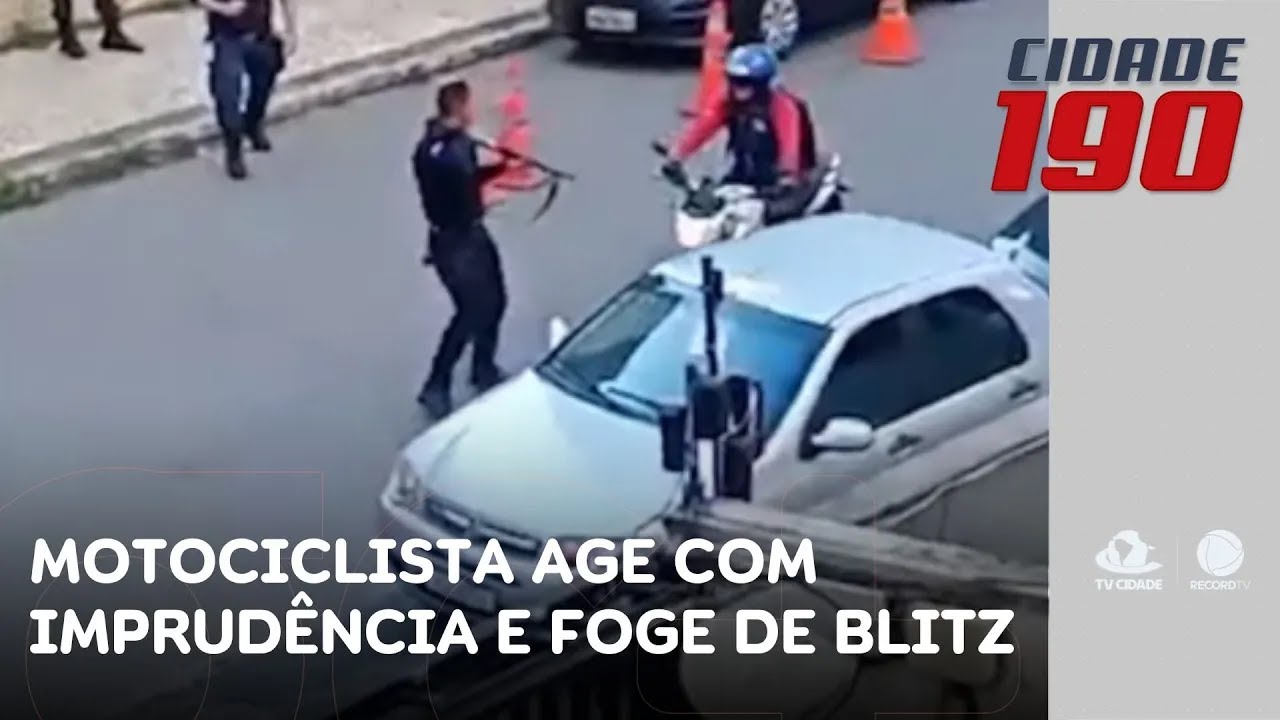 Motociclista age com imprudência e foge de blitz da AMC  com a Guarda Municipal | Cidade 190
