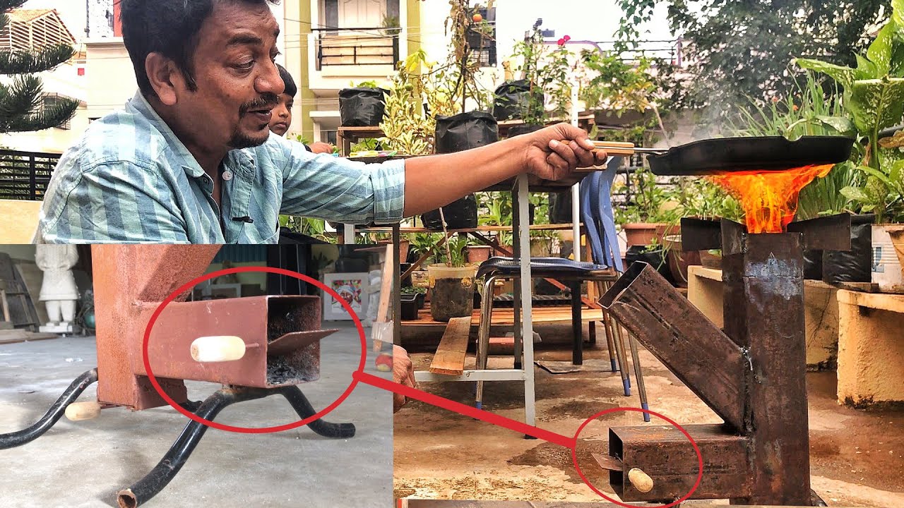 Rocket Stove 🚀 with Flame Controller 🔥 || Best Wood Burning Stove For Travelling & Camping