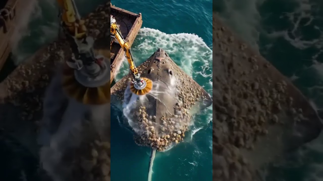 Deep sea giant gets a spa day