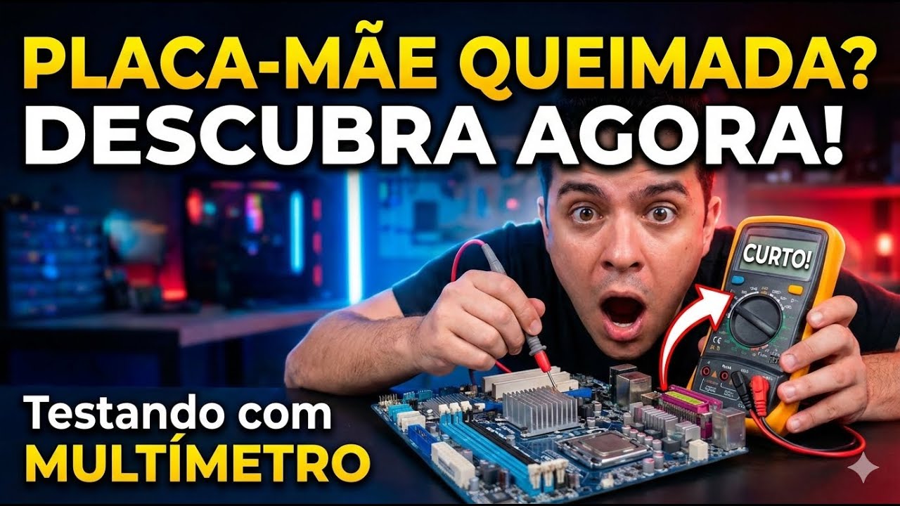 Como identificar placa-mãe queimada usando multímetro