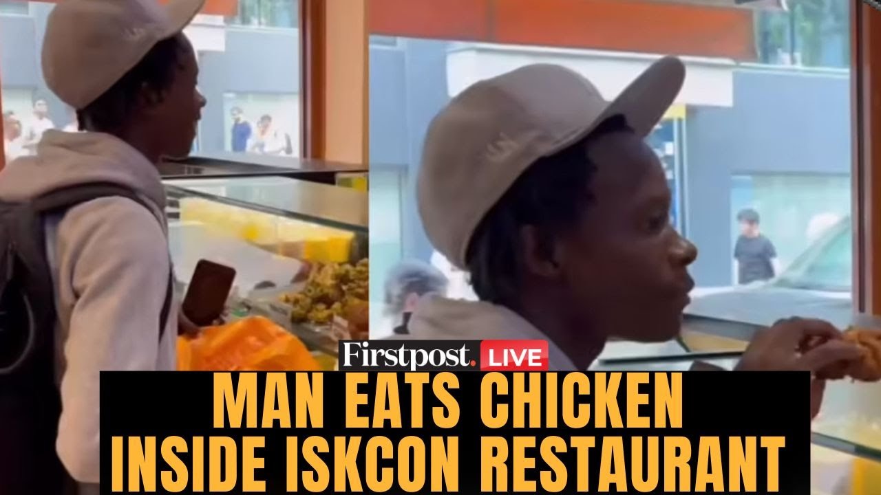 LIVE: London Man Eats KFC Chicken Meal Inside ISKCON Govinda's Restaurant | ISKON | Govindas | KFC