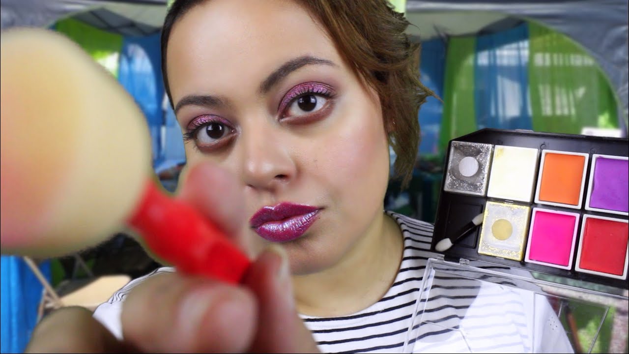 ASMR| Painting Your Face - TINGLY Layered Sounds & Personal Attention