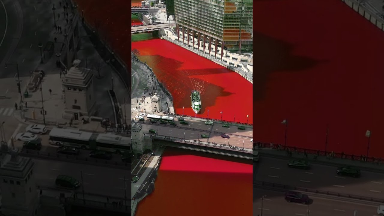 1 Week until they dye the Chicago River green for St. Patrick's Day ☘️