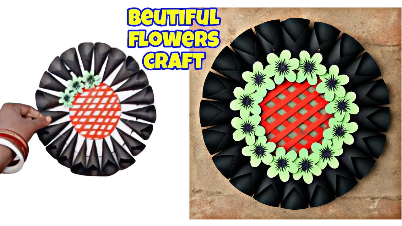Beautiful Paper Flower Wall Hanging | Easy Paper Craft | DIY Home Decor ideas 💡💡