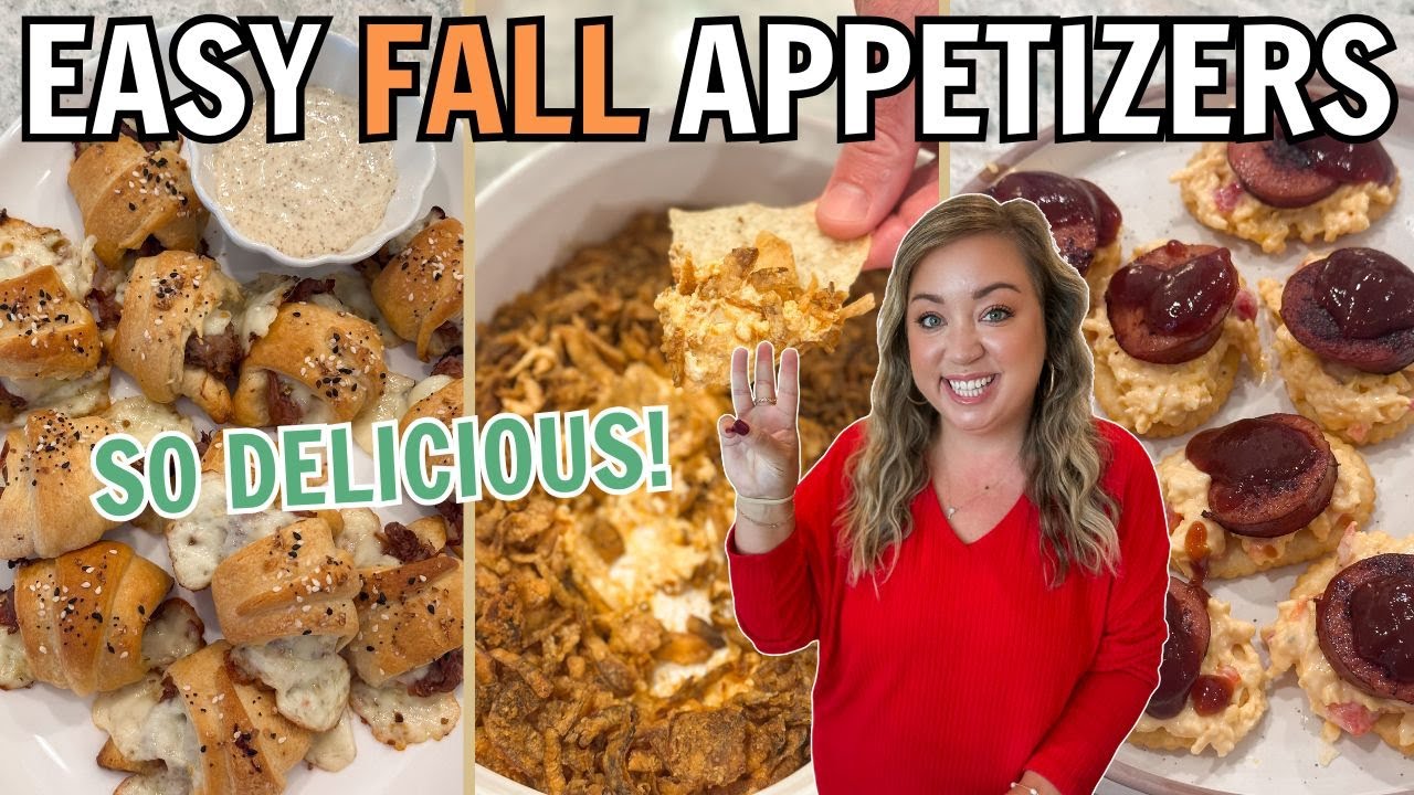 3 EASY FALL APPETIZERS THAT EVERYONE WILL LOVE | 5 INGREDIENT PARTY FOOD | COOK WITH US