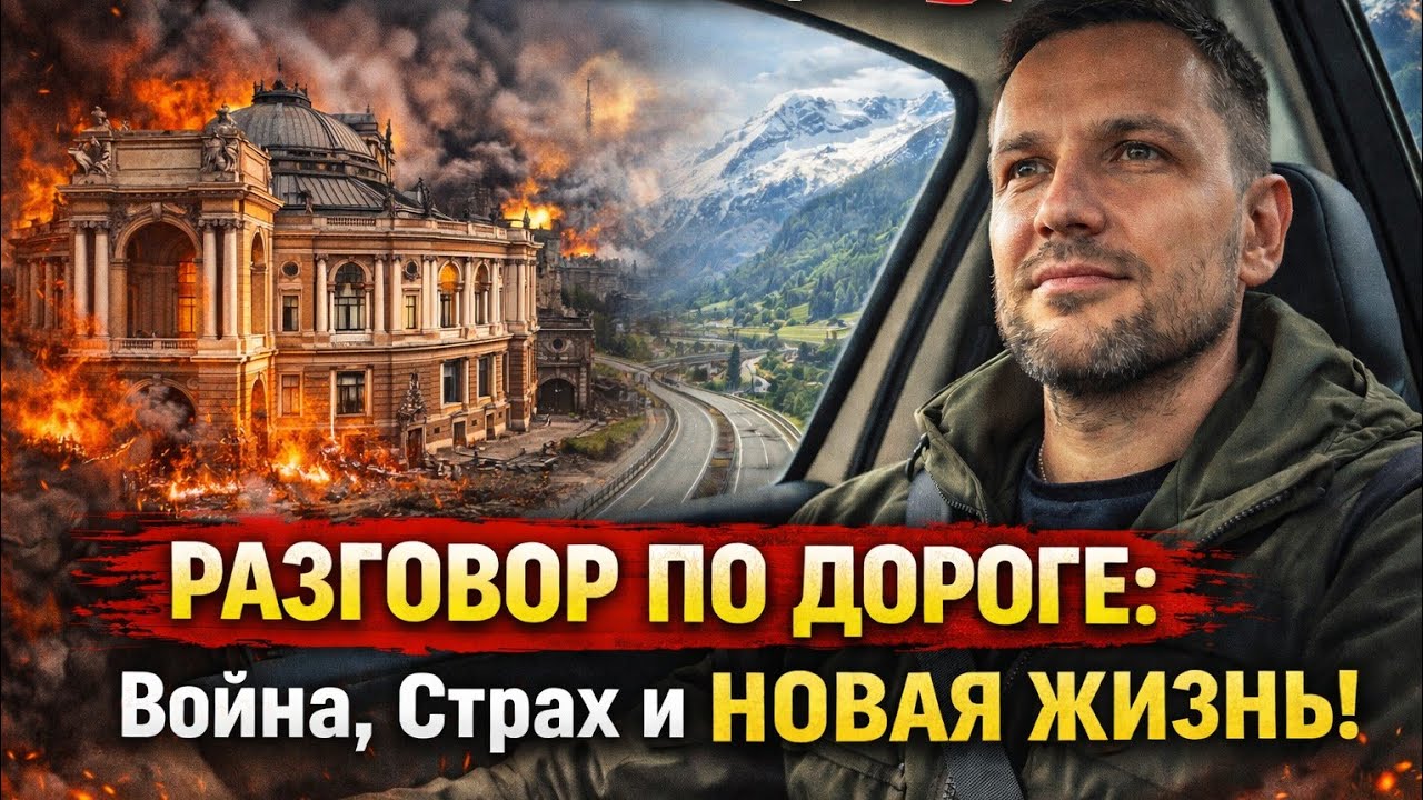 Из Одессы в Швейцарию🇨🇭 РАЗГОВОР ПО ДОРОГЕ: Война, Страх и НОВАЯ ЖИЗНЬ!