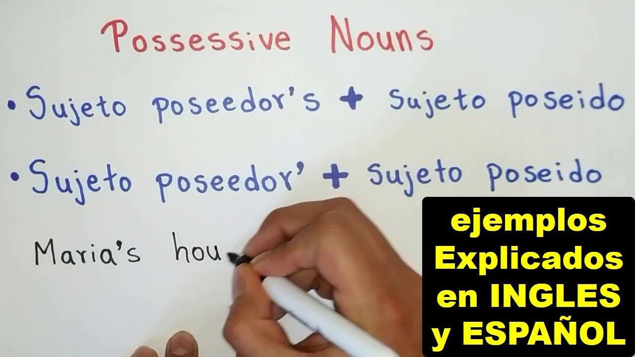 EJEMPLOS oraciones con POSSESSIVE NOUNS en ingles (posesivos con S)