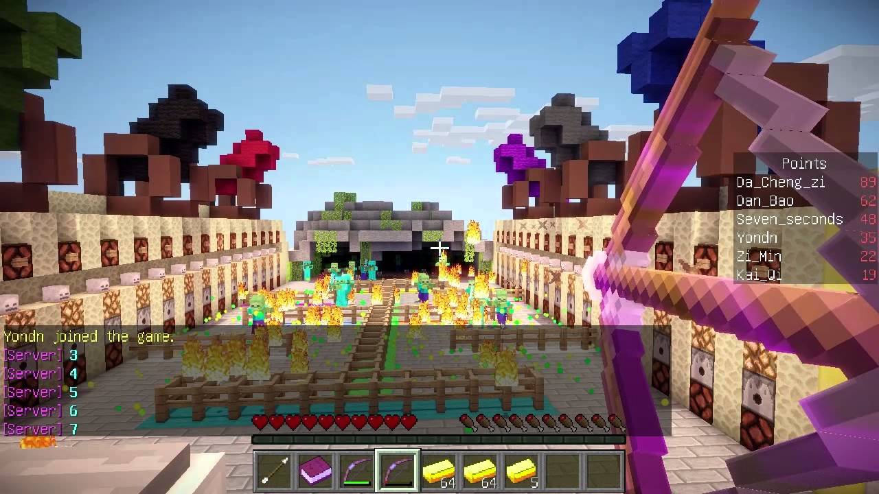 ★當個創世神★Minecraft《籽岷的多人小遊戲 方塊（植物）大戰殭屍 BlocksVsZombies 》